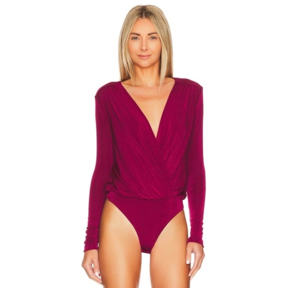 Free People Turnt  Bodysuit in Dark Rhubarb 💗